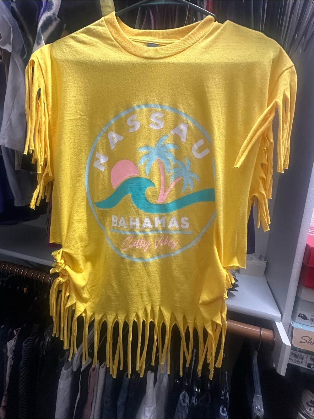 Yellow Nassau Bahamas Fringe Women’s Top